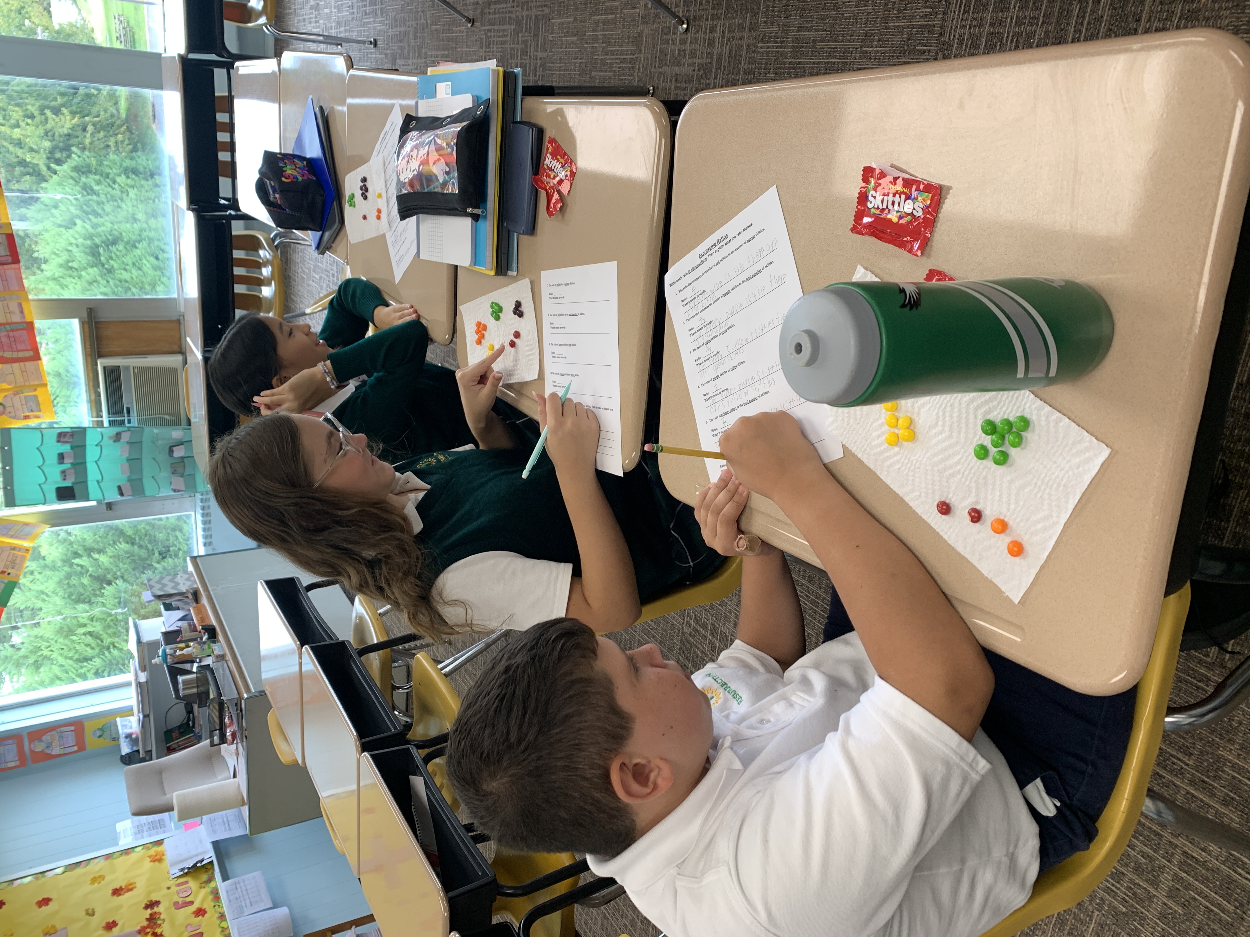 Students working on math problems